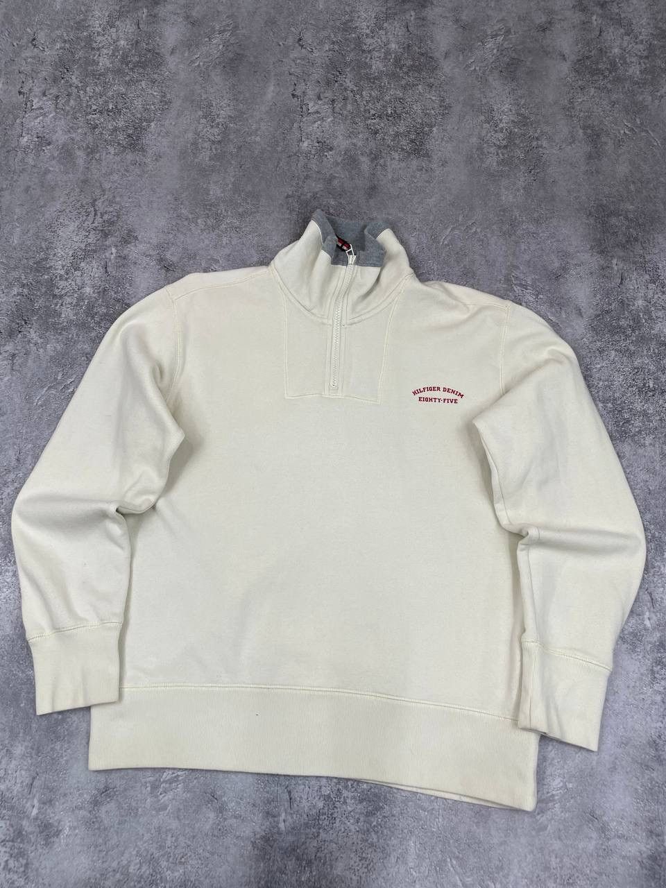 Tommy Hilfiger Tommy Hilfiger Denim Vintage Men Cotton Sweatshirt Beige Size US S / EU 44-46 / 1 - 1 Thumbnail
