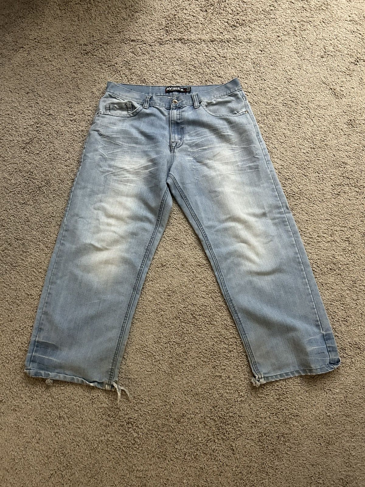 Avirex Avirex Men’s Light Wash Baggy Jeans Size US 36 / EU 52 - 1 Thumbnail