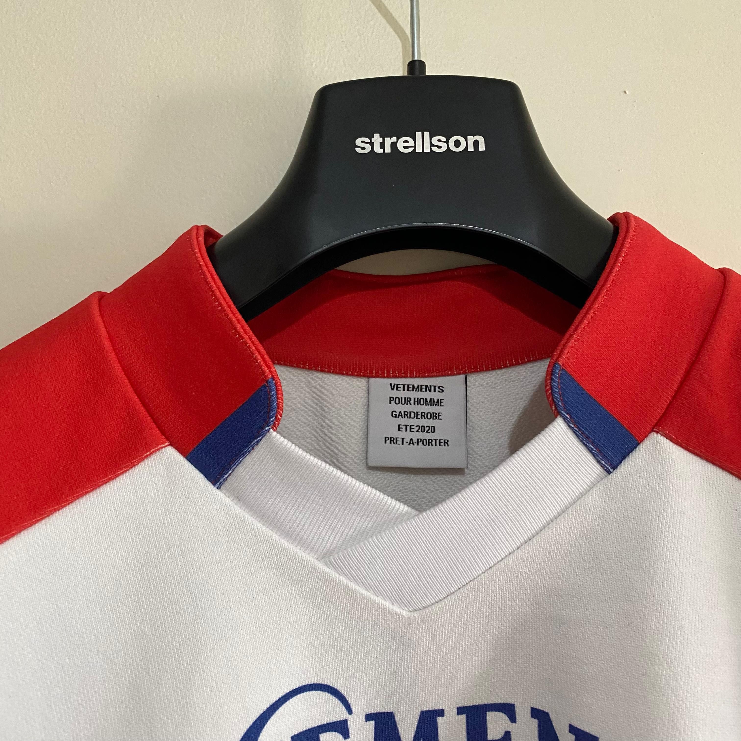 Vetements Red Helvetica Racing Logo Oversized Hockey Jersey Size US S / EU 44-46 / 1 - 6 Thumbnail