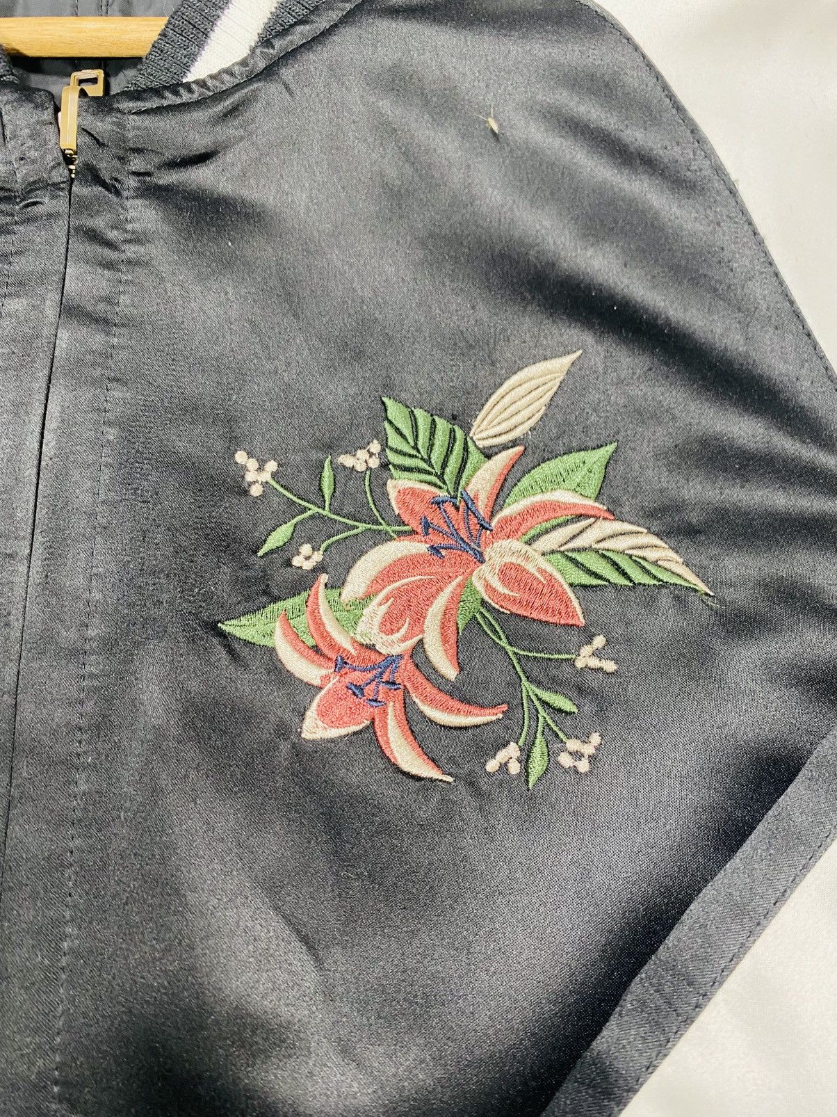 Japanese Brand Vtg Reversible Satin Bomber Jacket Sukajan Ingni Size US M / EU 48-50 / 2 - 9 Thumbnail