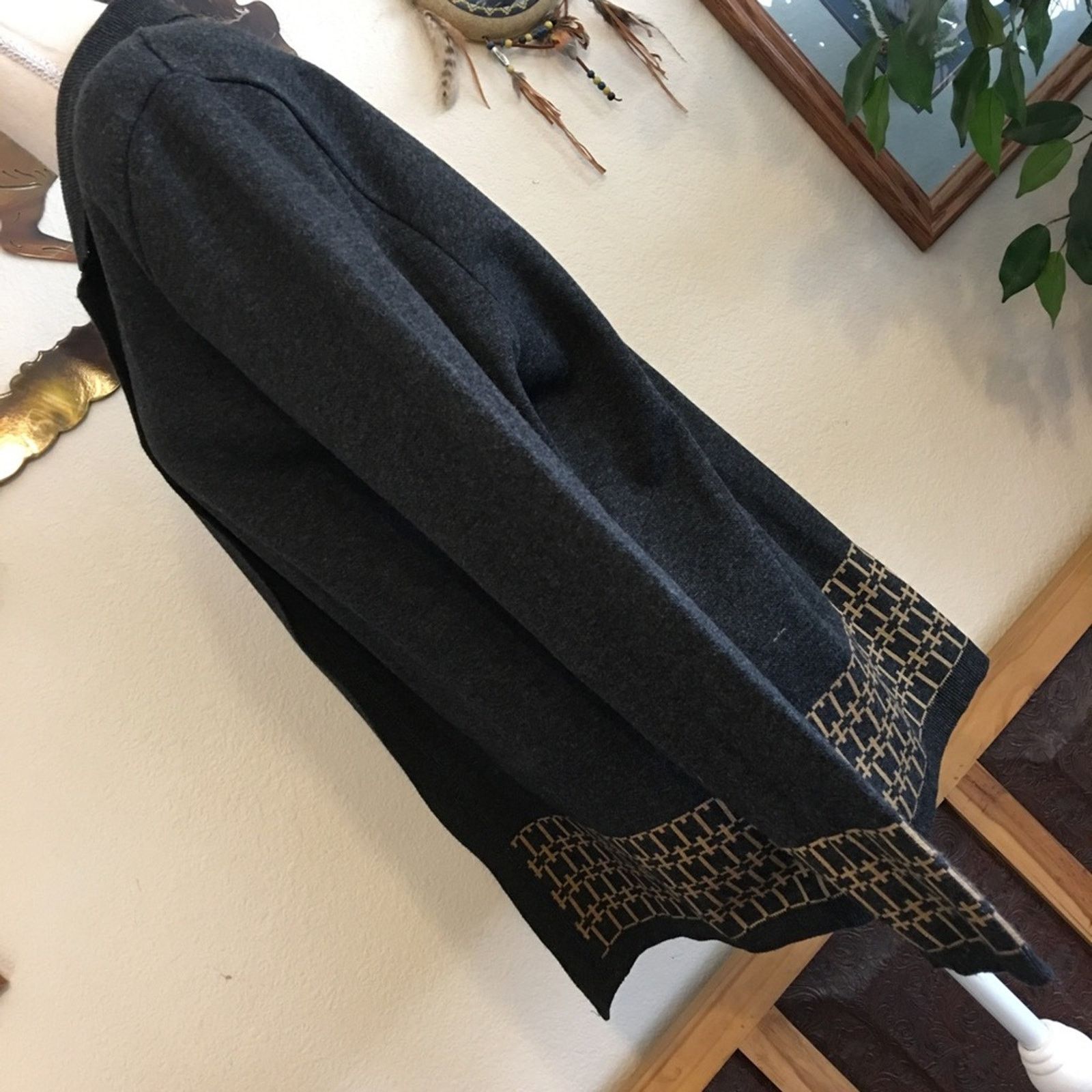 Vintage Vintage Alfred Dunner dark gray open front jacket Size M / US 6-8 / IT 42-44 - 3 Thumbnail