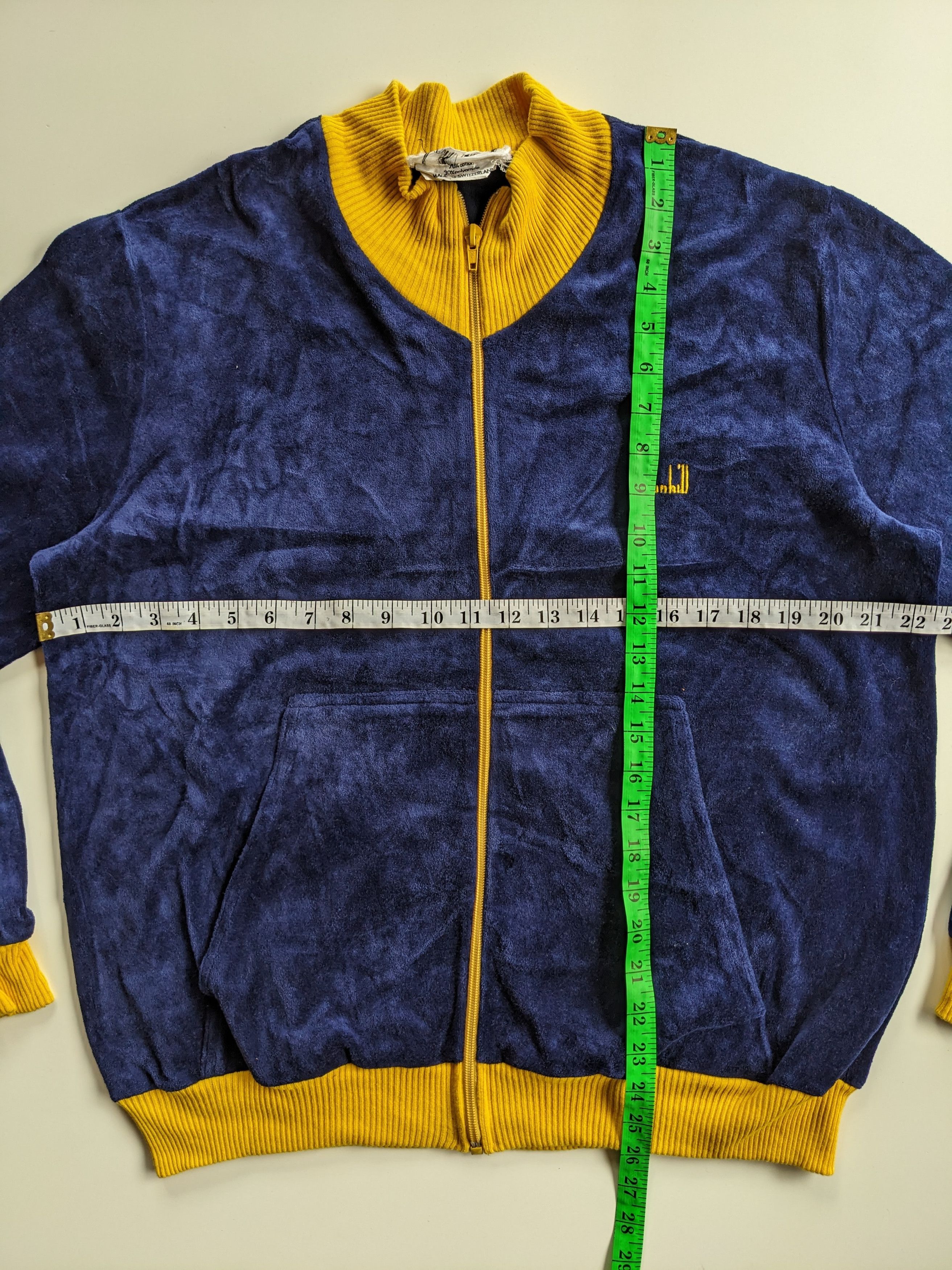 Alfred Dunhill × Vintage Vintage 80s Dunhill velvet zipper jacket Size US L / EU 52-54 / 3 - 7 Thumbnail