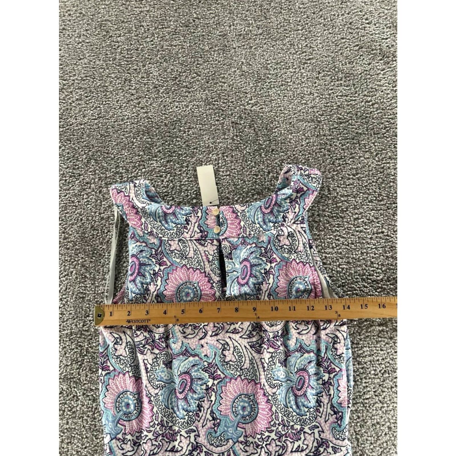 strapless open back dress NEW RSVP By Talbots Blue White Dress
