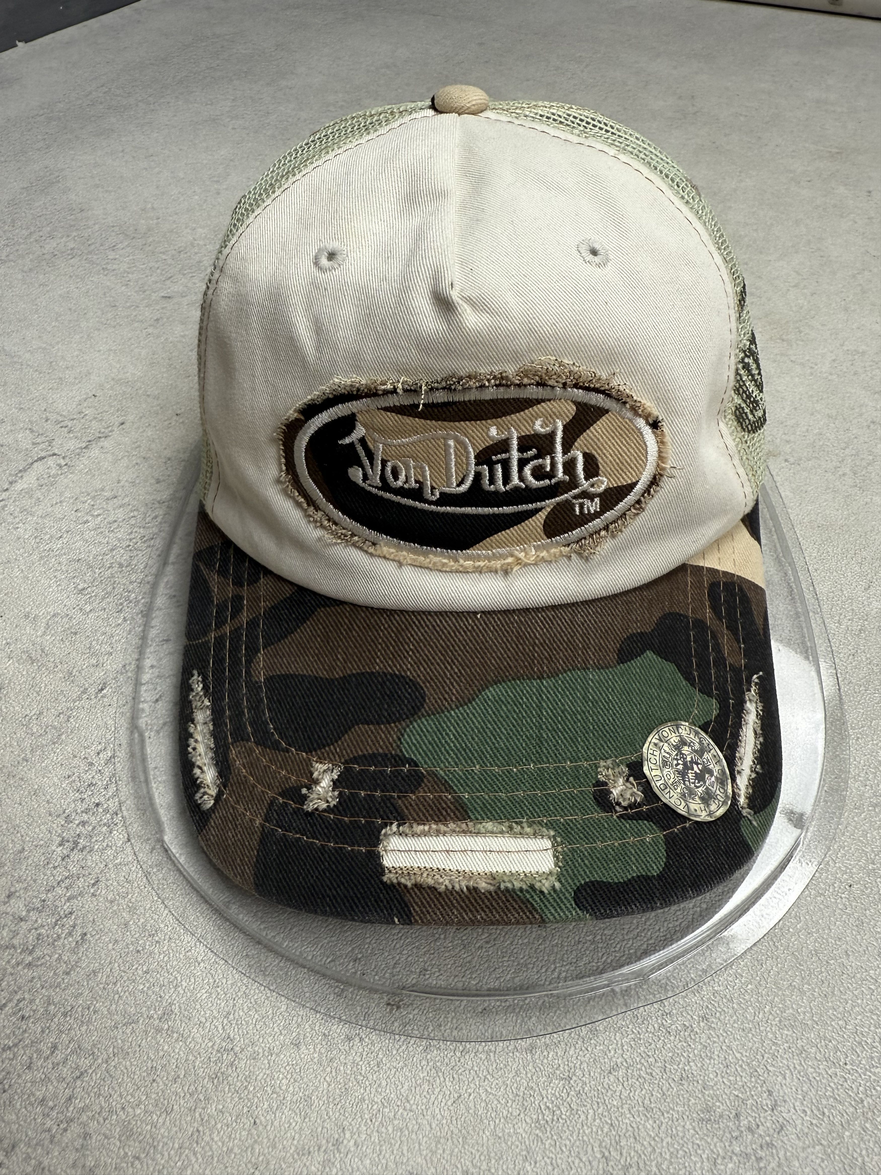 Von Dutch Von Dutch Trucker Hat Cap Camo Distressed Size ONE SIZE - 2 Thumbnail