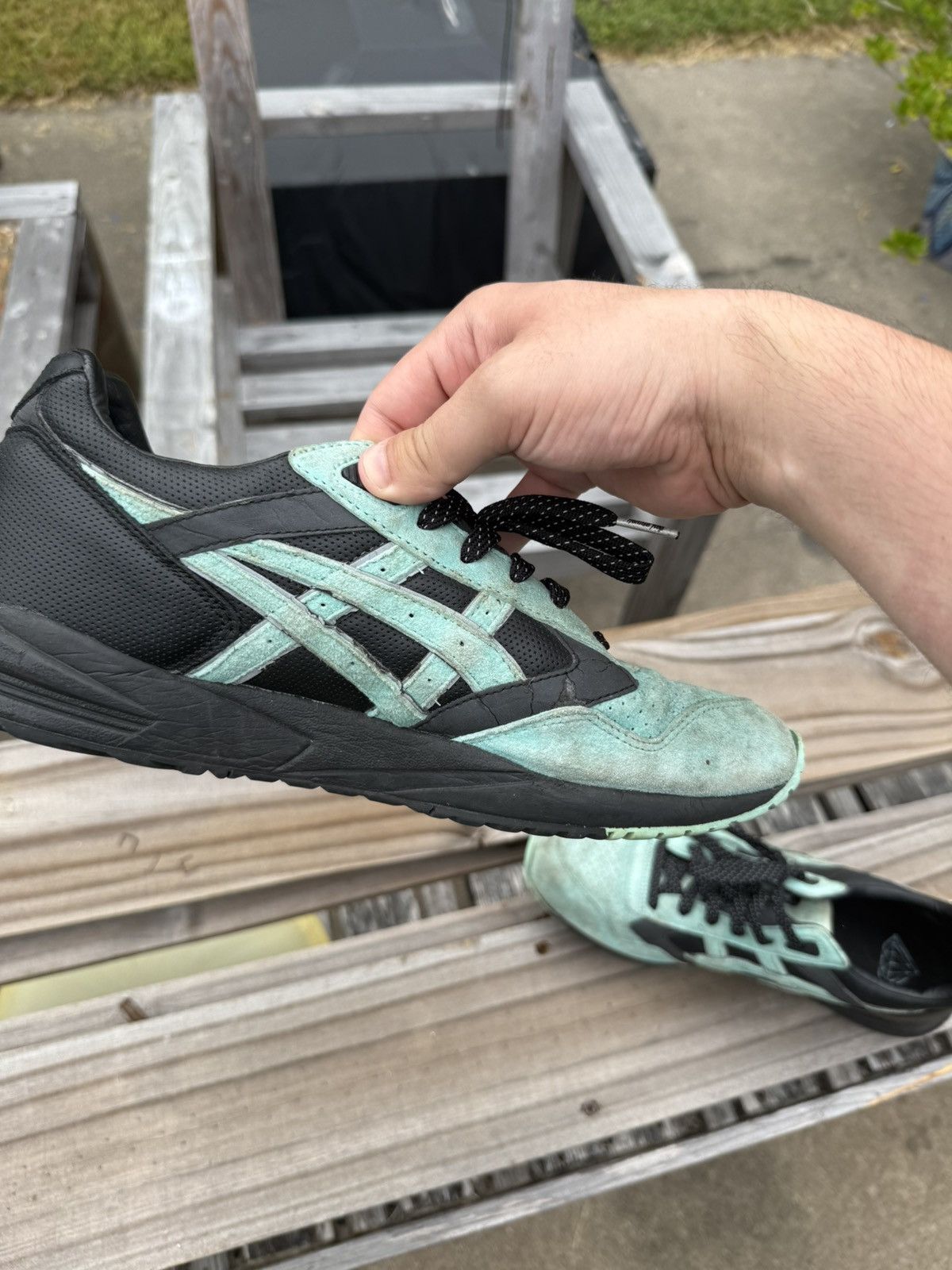 Asics × Kith ASICS Gel-Saga Diamond Supply Co Ronnie Fieg Aqua Blue Black Size US 10 / EU 43 - 8 Thumbnail