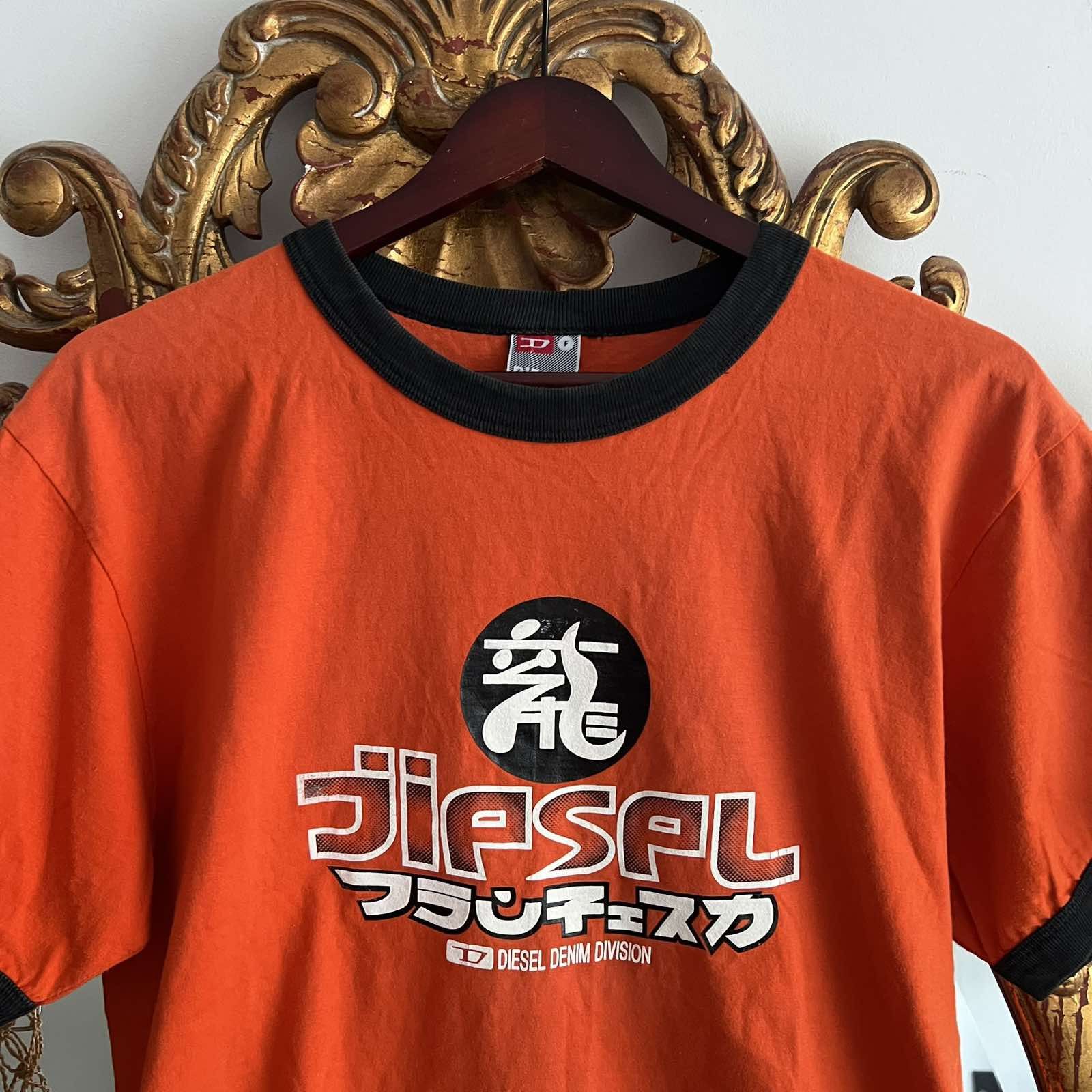 Diesel Vintage Diesel Japan Orange t-shirt Sz XL Size US XL / EU 56 / 4 - 4 Thumbnail