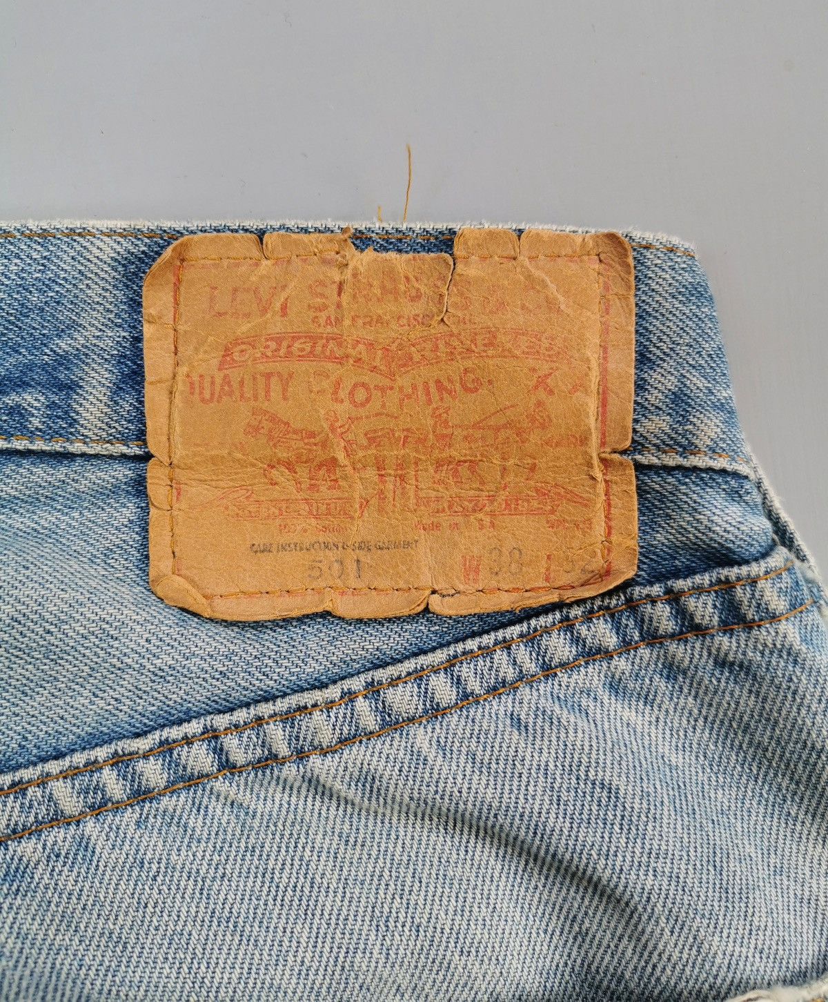 Levi's 80s Vintage Levis Selvedge Denim Patchwork Jeans Size US 36 / EU 52 - 22 Thumbnail