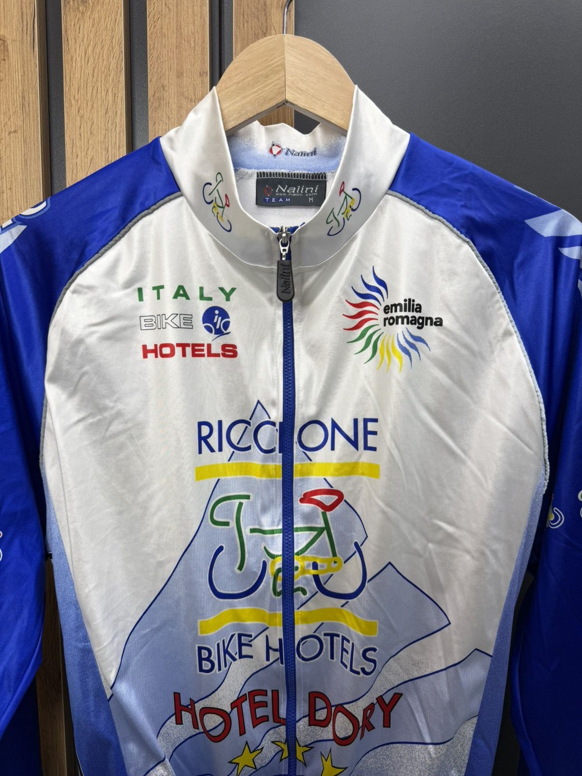Vintage Nalini Team Cycling Jersey Riccione Bike Hotels Italy Size M Size US M / EU 48-50 / 2 - 3 Thumbnail