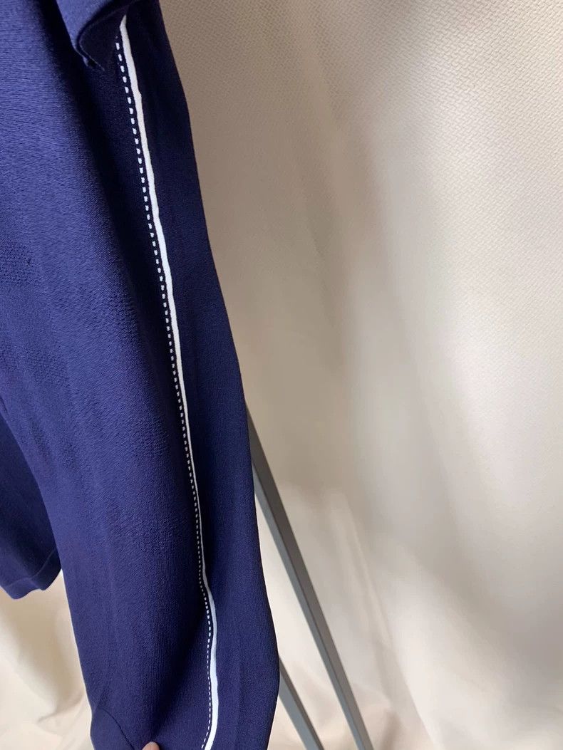 Loro Piana LORO PIANA Dark blue white dotted detail linen cotton shor Size US S / EU 44-46 / 1 - 4 Thumbnail