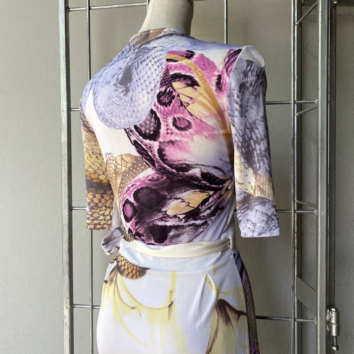 Just Cavalli Just Cavalli White Botanical Wrap Dress Size XS / US 0-2 / IT 36-38 - 25 Thumbnail