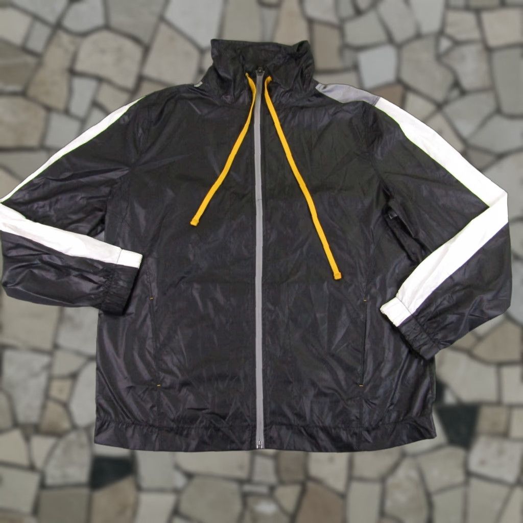 Vintage Zella Jacket Women Large Black White Full Zip Windbreaker Lightweight Track Coat Womens Size L / US 10 / IT 46 - 1 Thumbnail