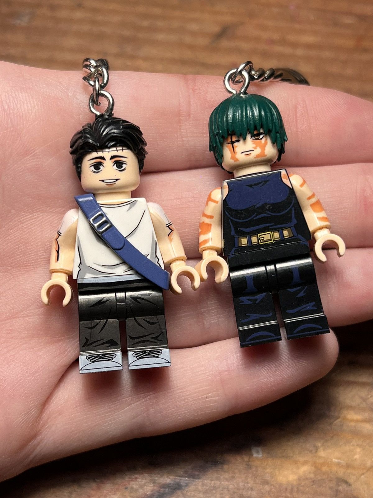 Anime Yuta Maki Jujutsu Kaisen anime minifigure keychain keyring Size ONE SIZE - 5 Thumbnail