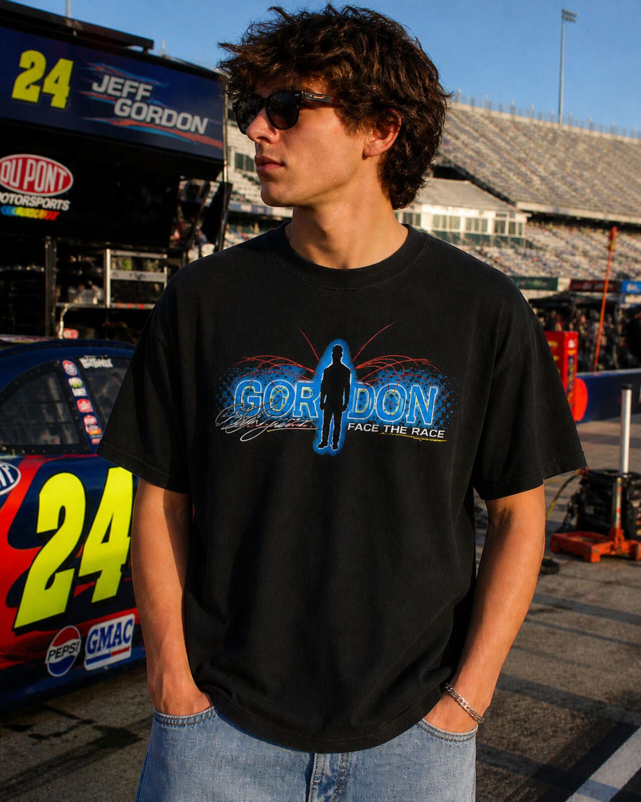 Winners Circle Vintage Jeff Gordon #24 Face The Race NASCAR T Shirt 2003 Size ONE SIZE - 1 Thumbnail