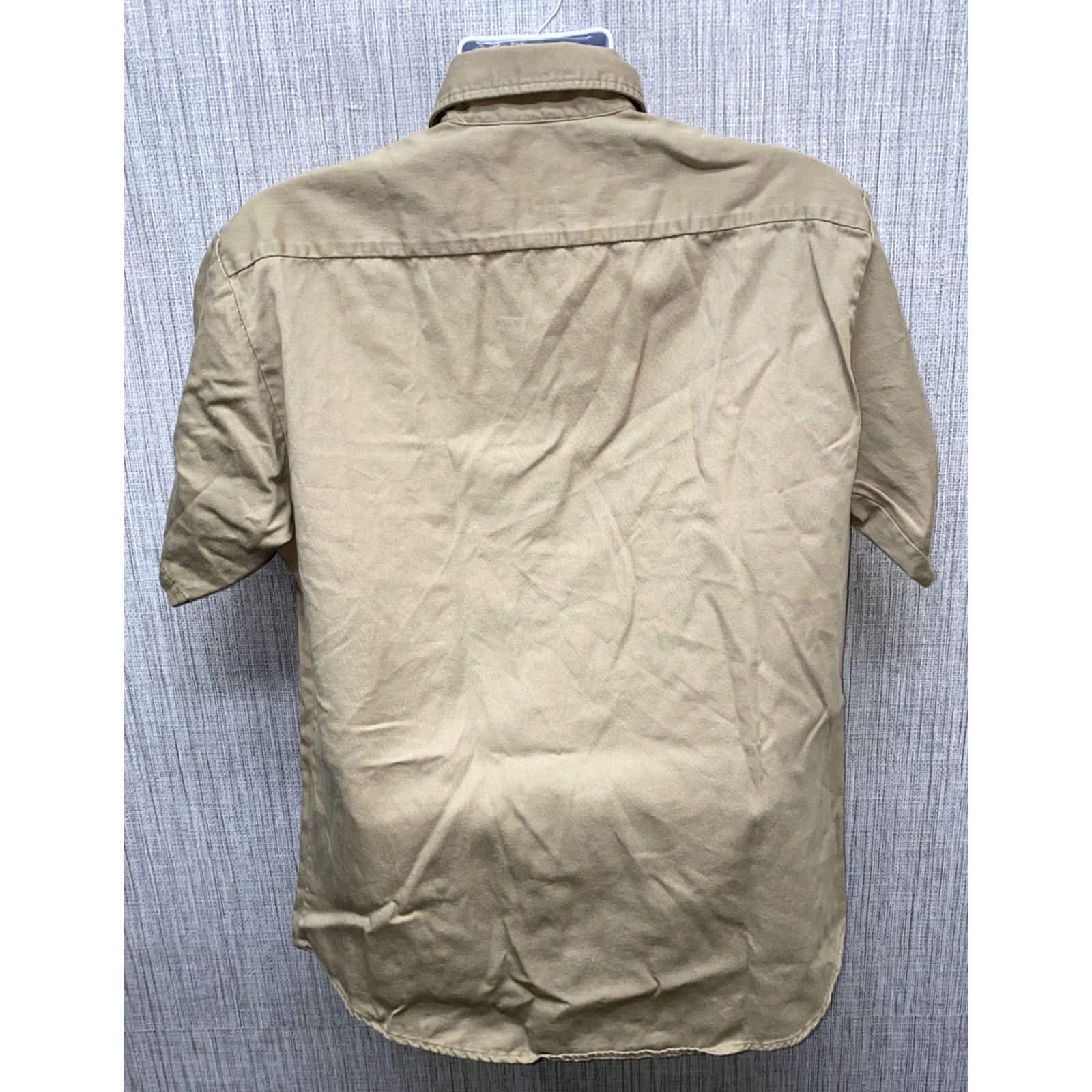 Sears VINTAGE Sears Fieldmaster USA Made Mens Short Sleeve Button Down Collar Cotton Shirt Beige Large Size US L / EU 52-54 / 3 - 5 Thumbnail