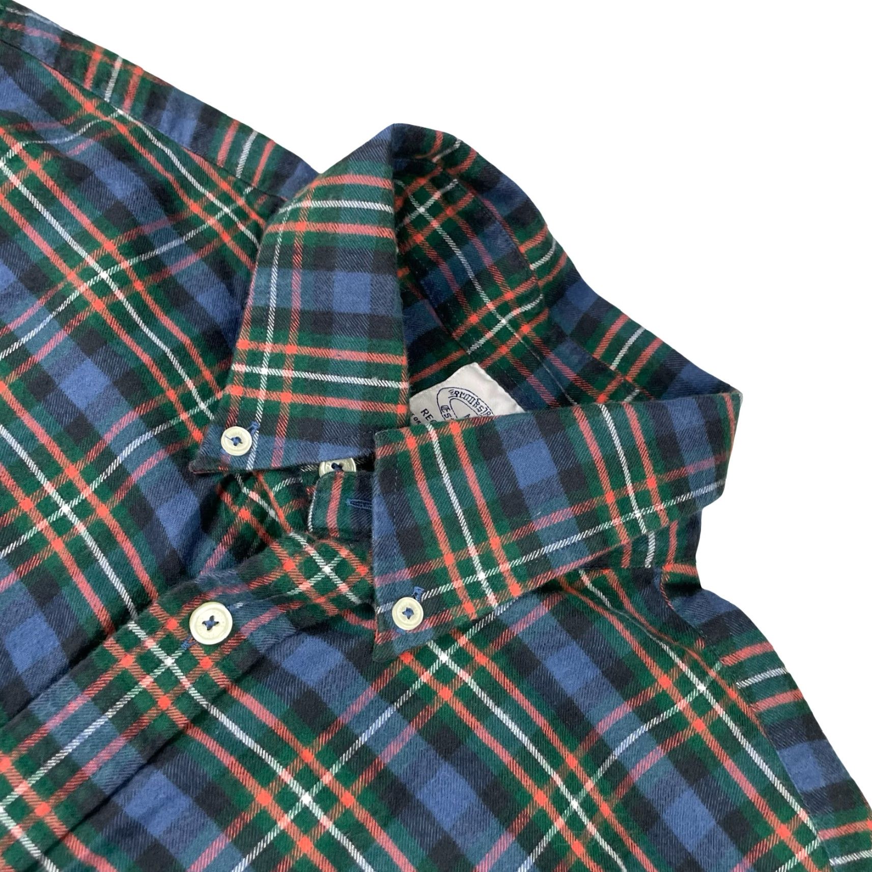 Brooks Brothers Brooks Brothers Shirt REGENT FIT Flannel Button-Down Long Sleeve Blue/Green Plaid Medium Mens Size US M / EU 48-50 / 2 - 2 Thumbnail