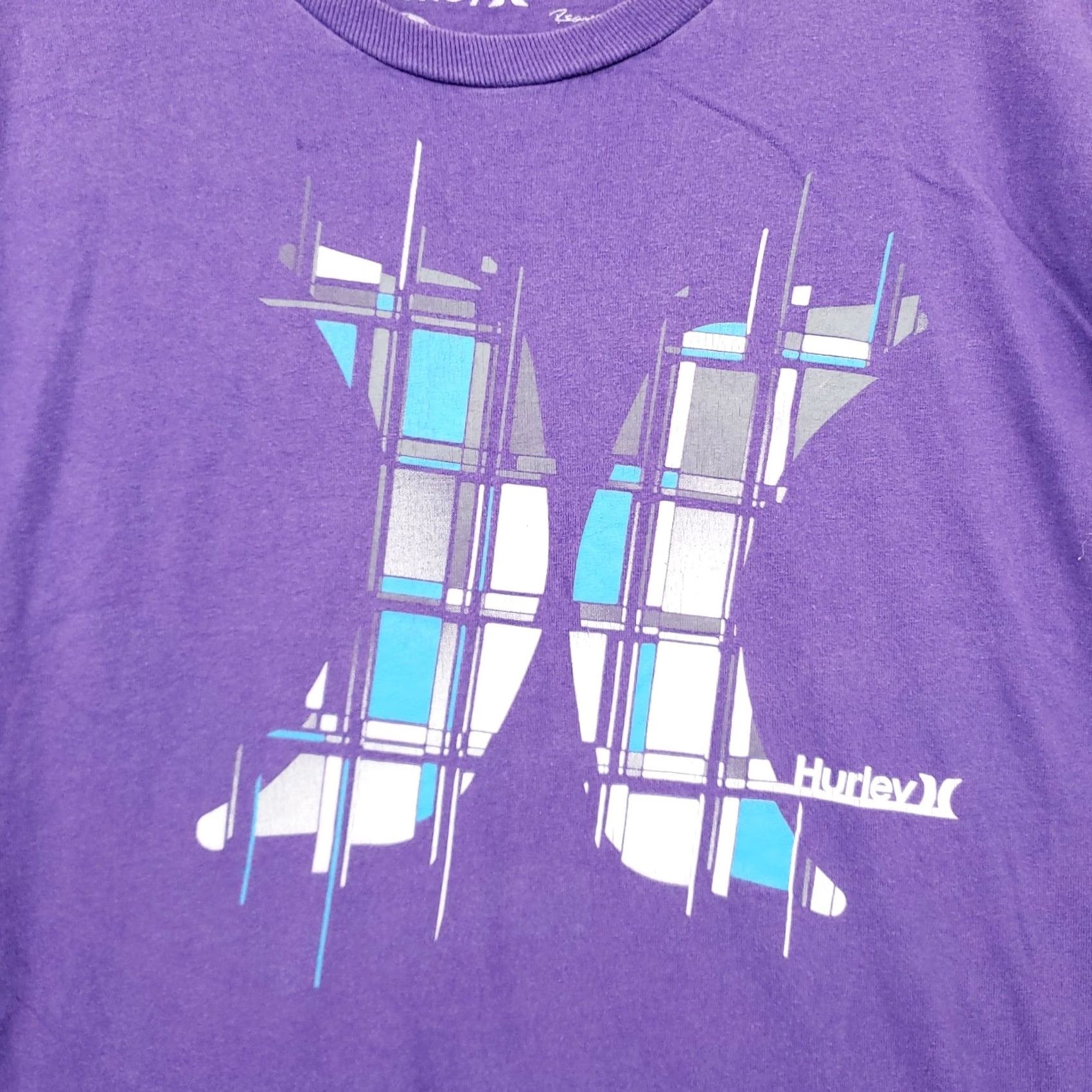 Hurley Hurley T-Shirt Mens L Purple Basic Crew Neck Short Sleeve Graphic Tee Size US L / EU 52-54 / 3 - 4 Thumbnail