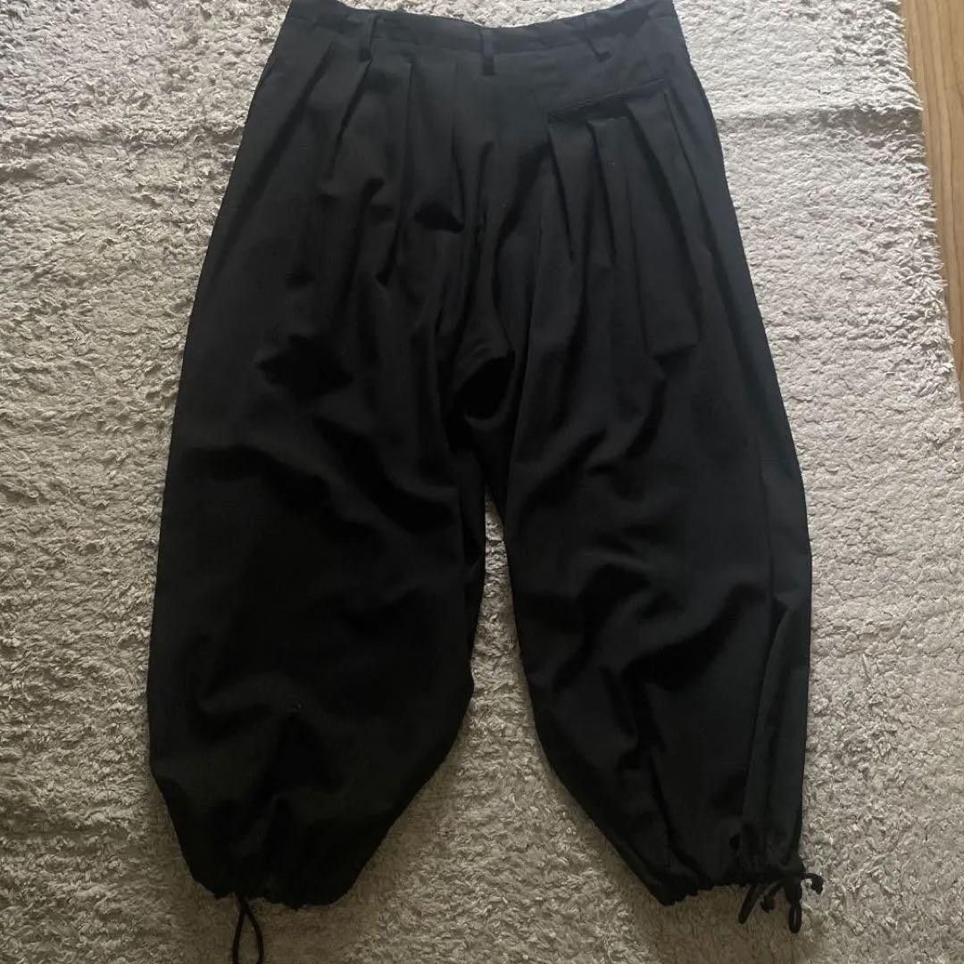 Yohji Yamamoto POUR HOMME 24aw wool gabardine ballon pants HO-P07-100 Size US 35 - 2 Thumbnail