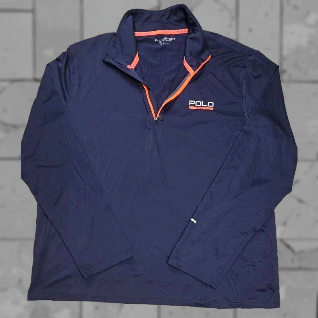 Polo Ralph Lauren Ralph Lauren Polo Sport Men XL Performance 1/4 Zip Pullover NavyBlue ThermoVent Polo Sport Shirt Sweatshirt 90s Golf Size US XL / EU 56 / 4 - 1 Thumbnail