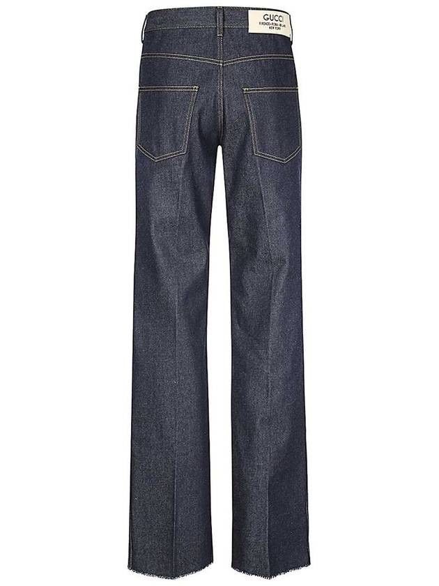 Gucci o1loc1c0226 758152 Denim Pant With Label in Navy Size 37" - 3 Thumbnail