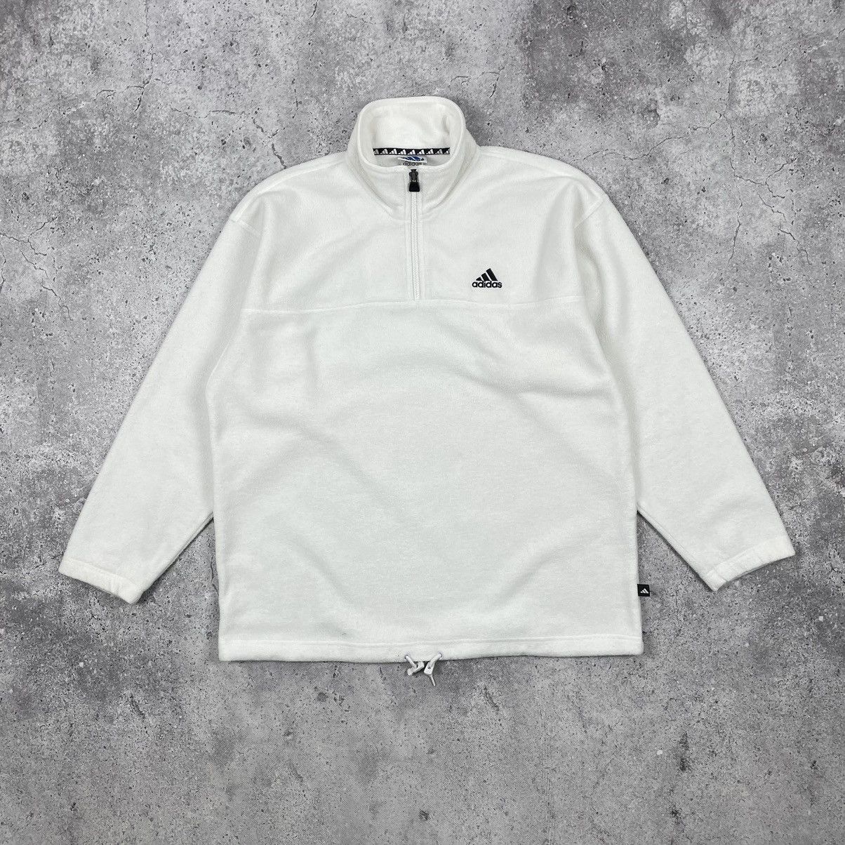 Adidas × Vintage Adidas Vintage 90s 1/3 Zip Fleece Sweatshirt Size US M / EU 48-50 / 2 - 3 Thumbnail