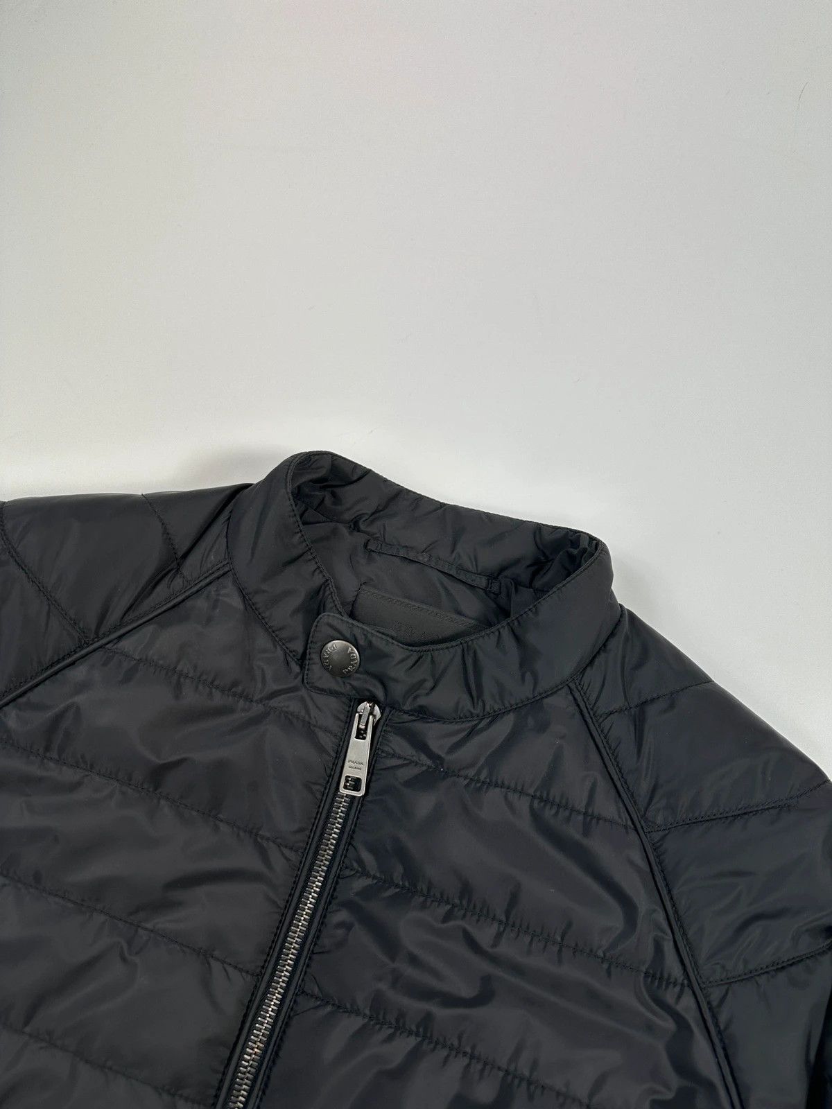 Prada Prada Milano Black Padded Quilted Nylon Jacket Ribbed Side Size US M / EU 48-50 / 2 - 2 Thumbnail