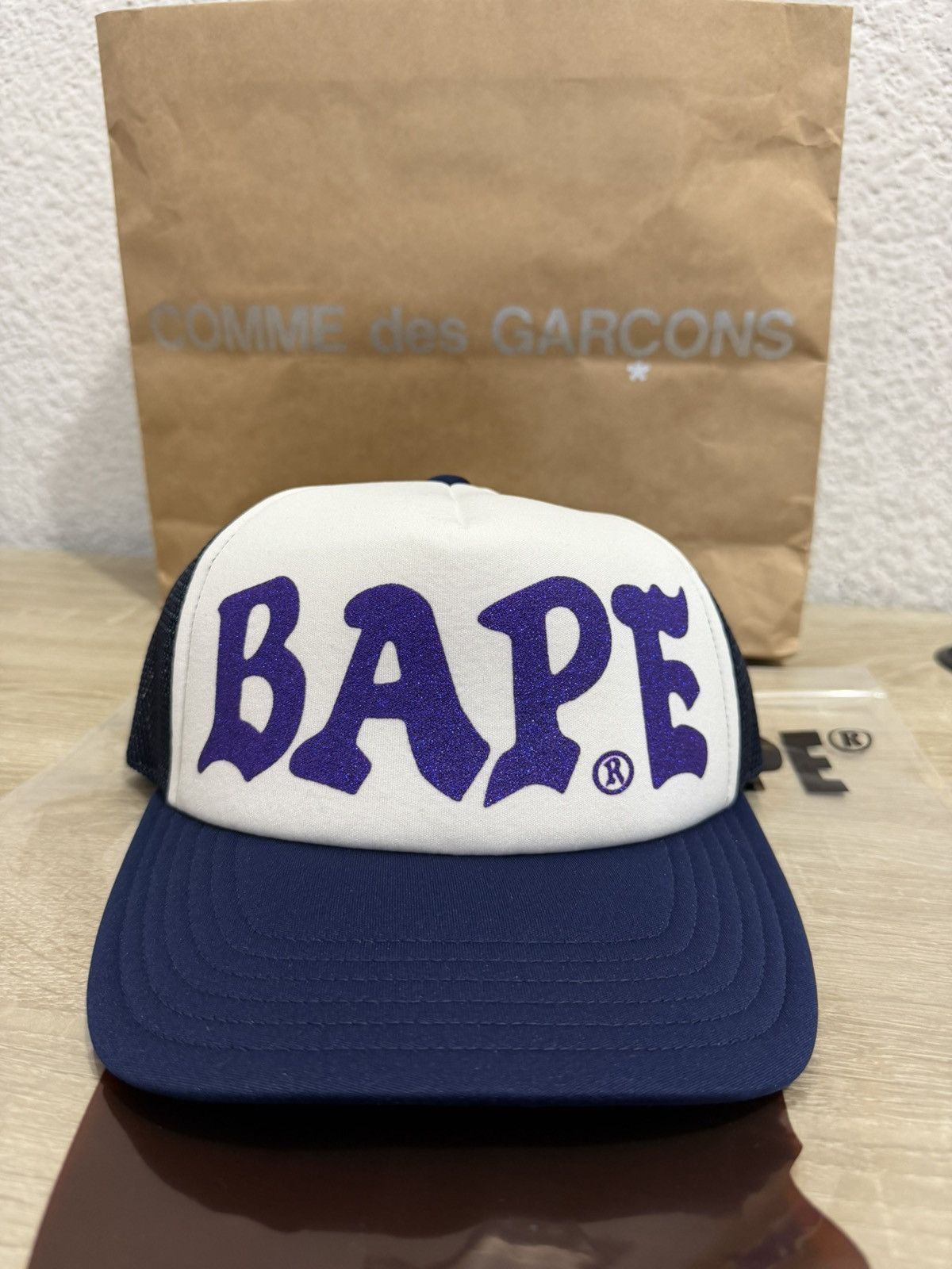 Bape BAPE GLITTER TRUCKER HAT 2026 JAPAN EXCLUSIVE Size ONE SIZE - 1 Thumbnail