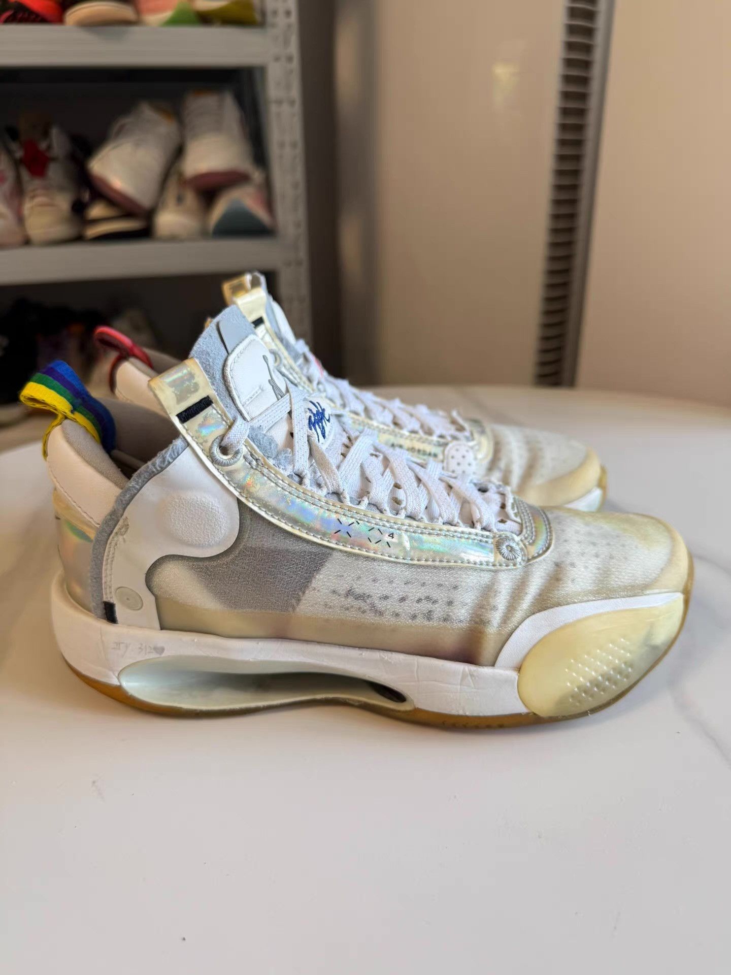 Nike Air Jordan 34, white laser colorway Q10 Size US 5 / EU 37 - 1 Thumbnail