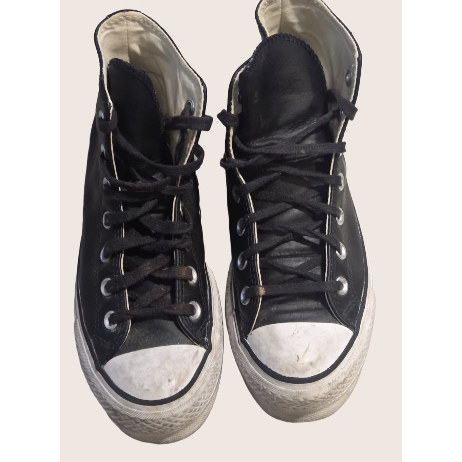 Converse Converse Chuck Taylor All Star Lift Platform Leather High Top Black WM Size 6.5 Size M / US 6-8 / IT 42-44 - 1 Thumbnail