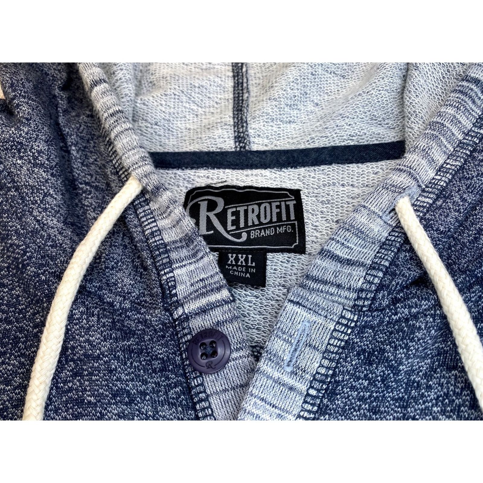 KangaROOS Retrofit MFG Gray Hoodie Henley Men's 2XL Pullover Kangaroo Pocket 7270 Size US XXL / EU 58 / 5 - 7 Thumbnail