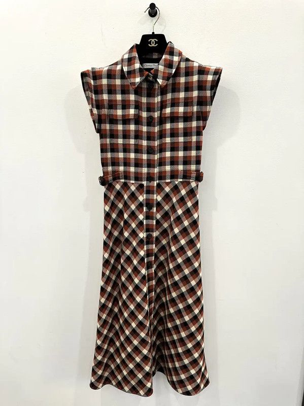 Dior Dior Deep Red Wool Dress for Women 0089 Size M / US 6-8 / IT 42-44 - 1 Thumbnail