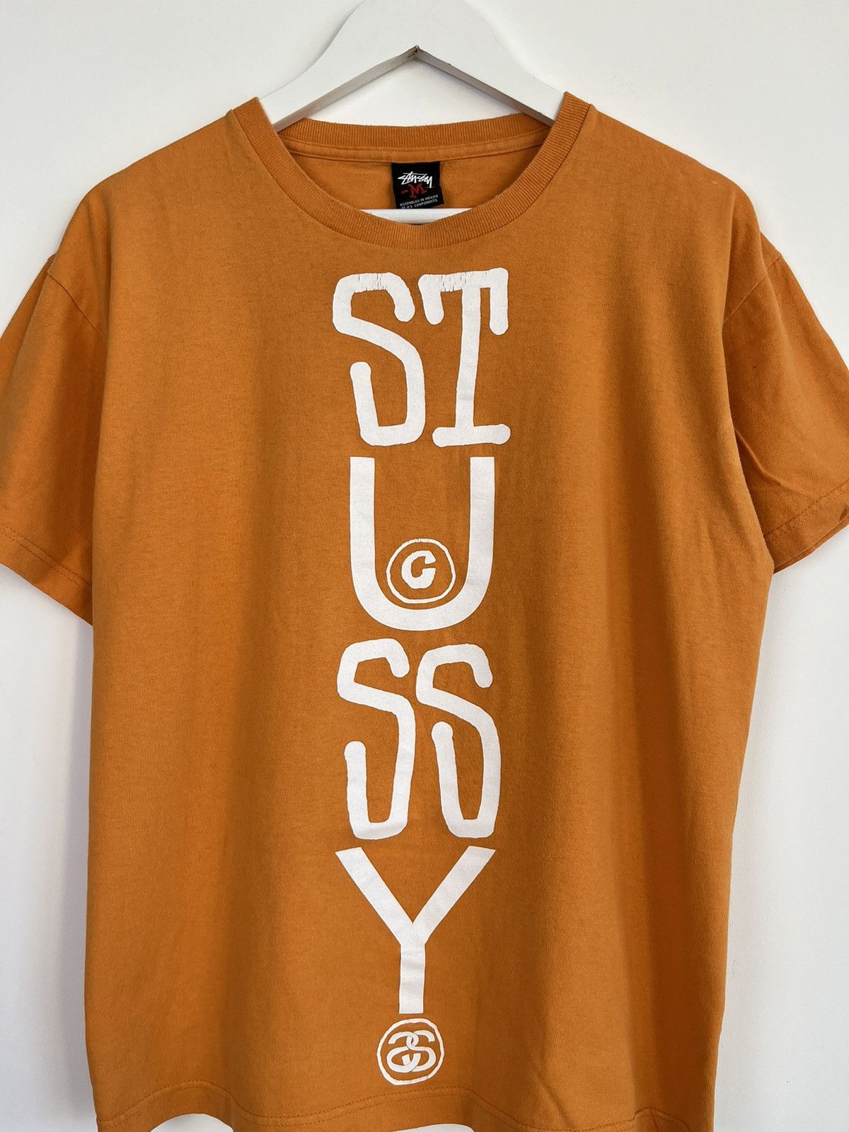 Stussy Vintage Stussy Vertical Logo Orange Tee Size US S / EU 44-46 / 1 - 2 Thumbnail
