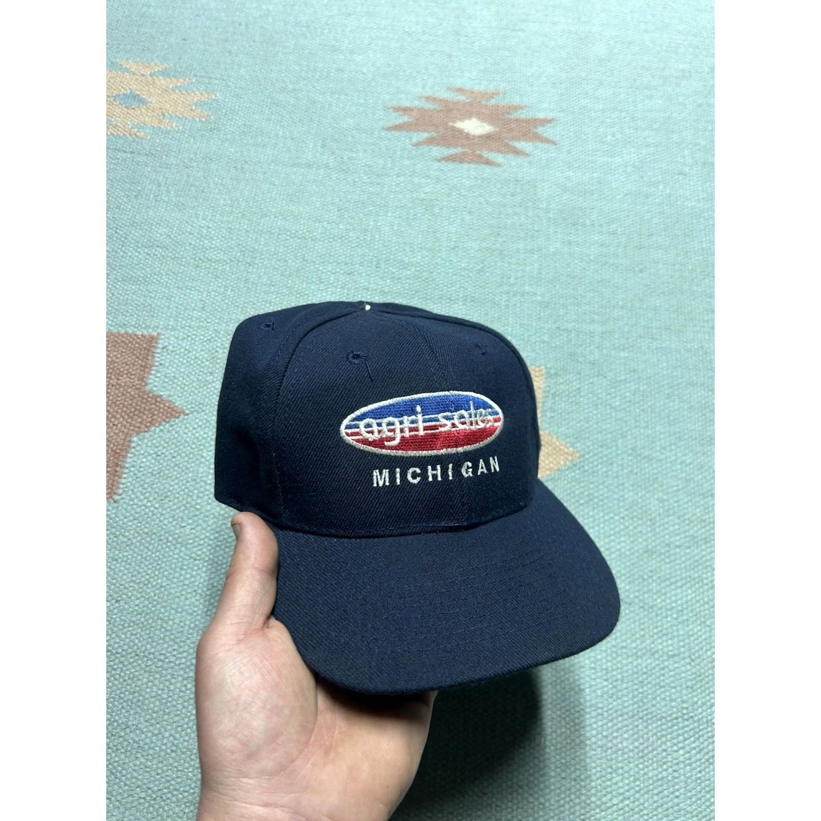 Vintage VINTAGE Unbranded Snapback Hat Cap Men Adjustable Blue Michigan Bean People Farm Agri Sales The Bean People Farm Hat Men Adjustable Blue Snapback cap Size ONE SIZE - 2 Thumbnail