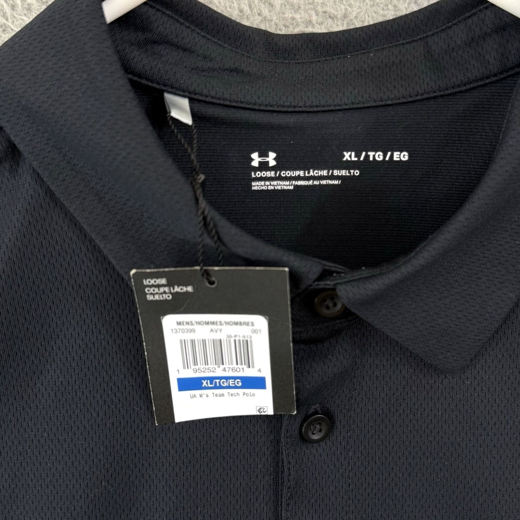 Under Armour Under Armour Polo Shirt Mens XL Black Golf Sport Stretch Team Tech Button NWT Size US XL / EU 56 / 4 - 6 Thumbnail