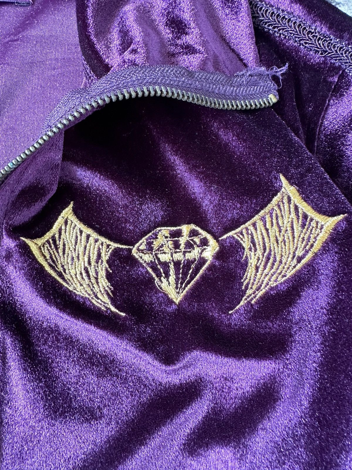 Other 2000s SCENE Velour velvet zipper sweater Size US S / EU 44-46 / 1 - 12 Thumbnail