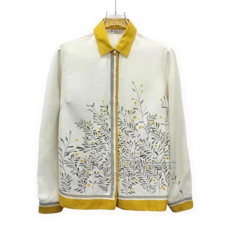 Loro Piana Loro Piana Multicolor Floral Printed Silk Long Sleeve Shir Size S / US 4 / IT 40 - 1 Thumbnail