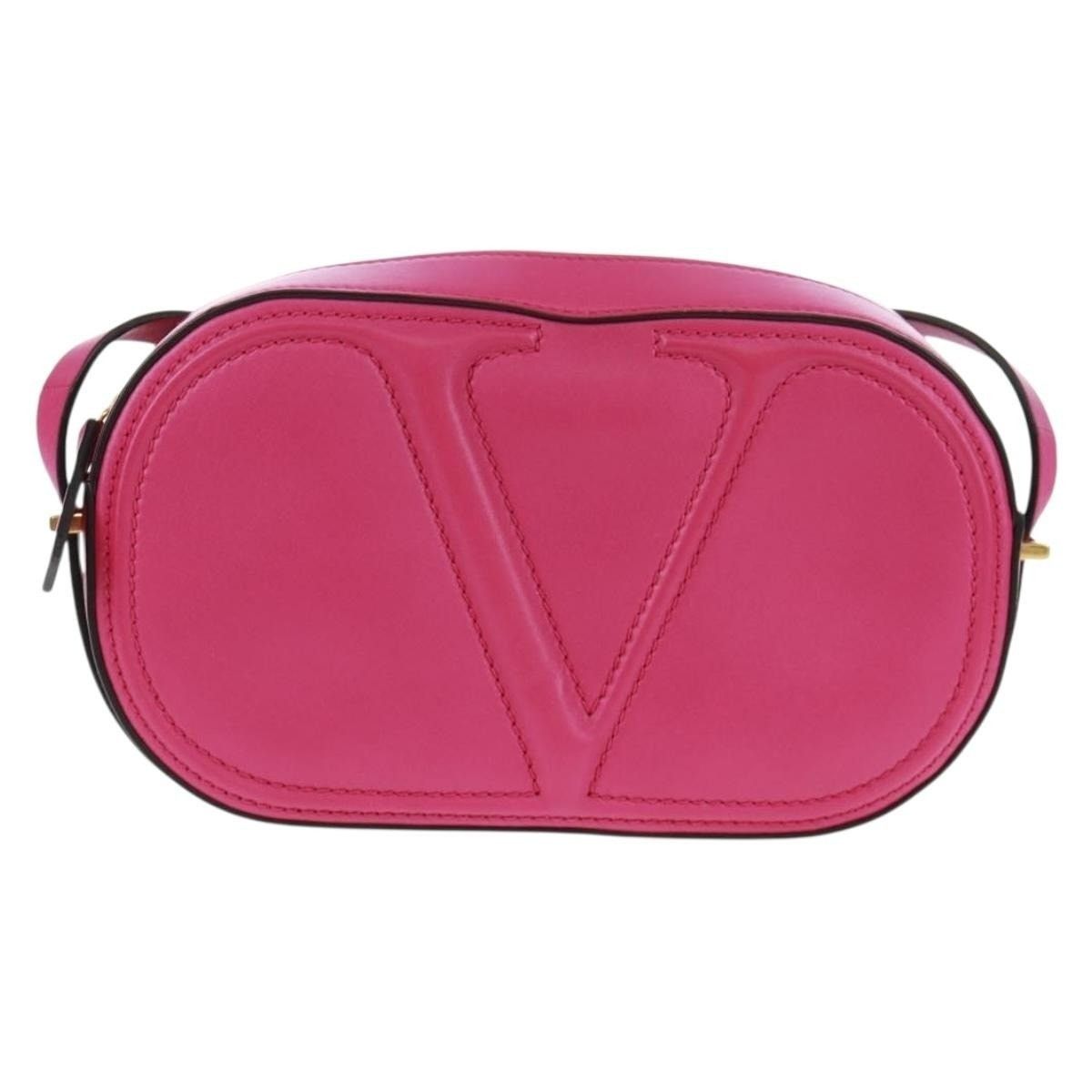 Valentino Valentino Leather V Logo Walk Shoulder Bag Pink Size ONE SIZE - 1 Thumbnail