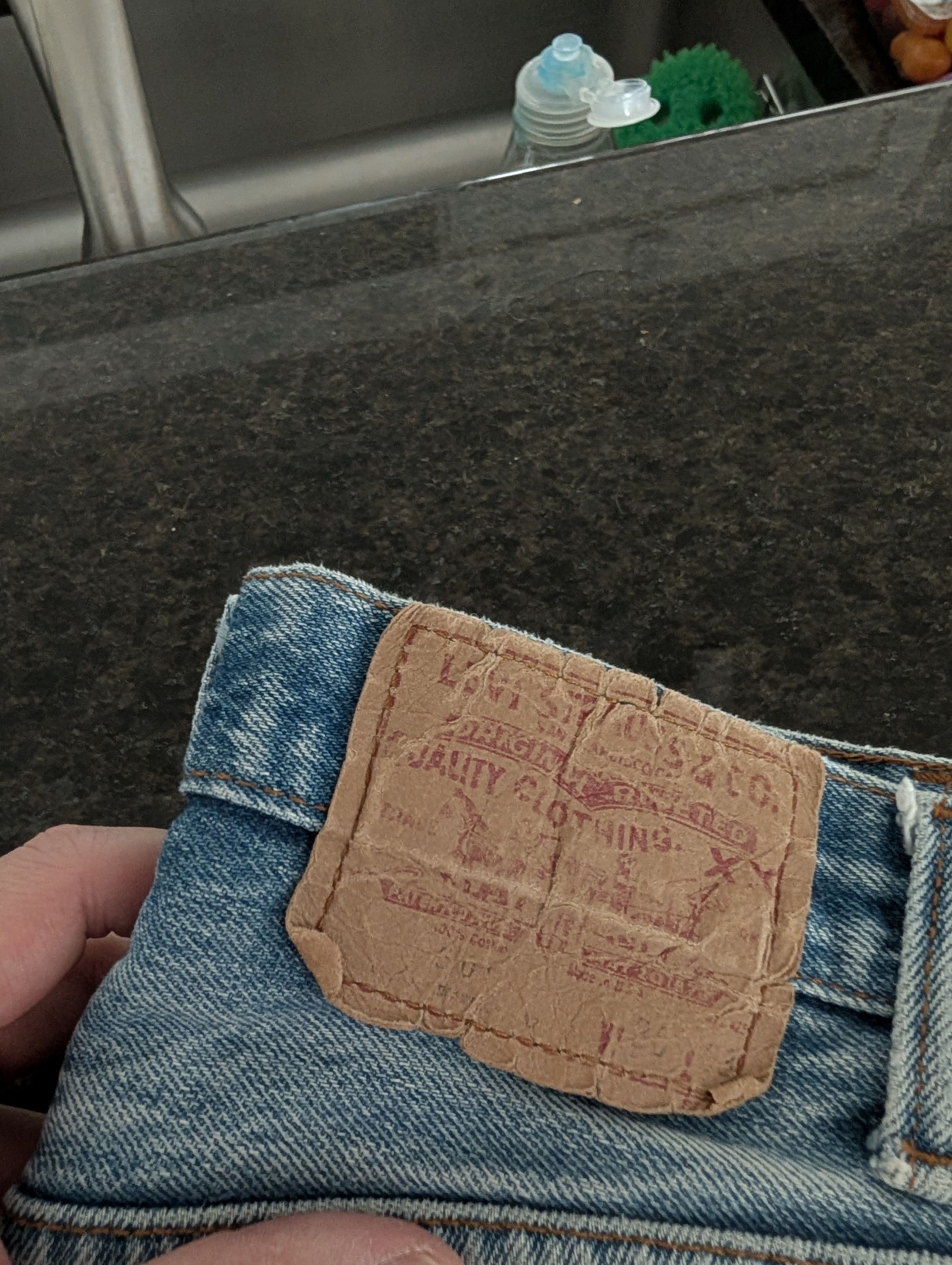 Levi's Helmut Lang Style Panted Denim, CRAZY DISTRESSING Size US 29 - 3 Thumbnail