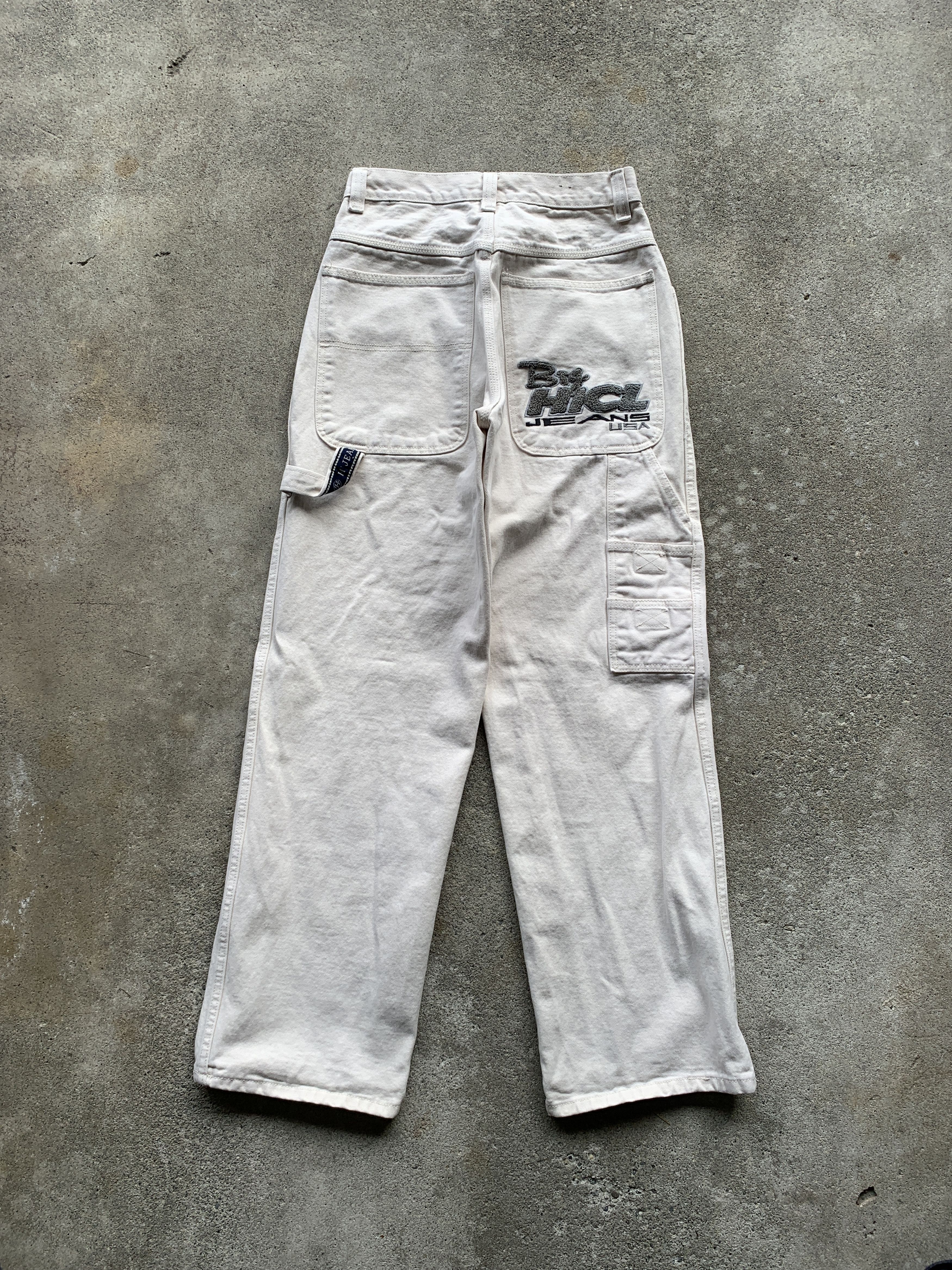 Japanese Brand × Vintage Vintage Y2K Cream Big HiCL Carpenter Jeans Size US 30 / EU 46 - 1 Thumbnail