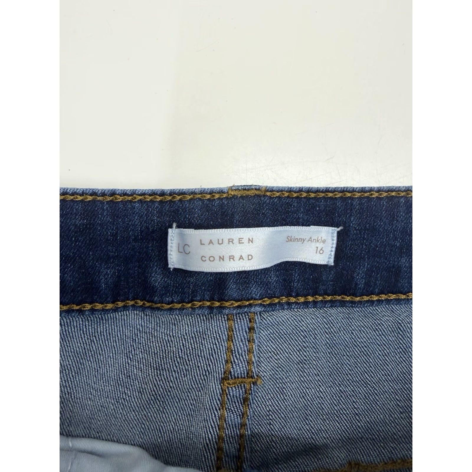 Vintage LC Lauren Conrad Jeans Size 16 Skinny Ankle Denim Womens Vintage No Shirt? Size 38" / US 16 / IT 52 - 4 Thumbnail