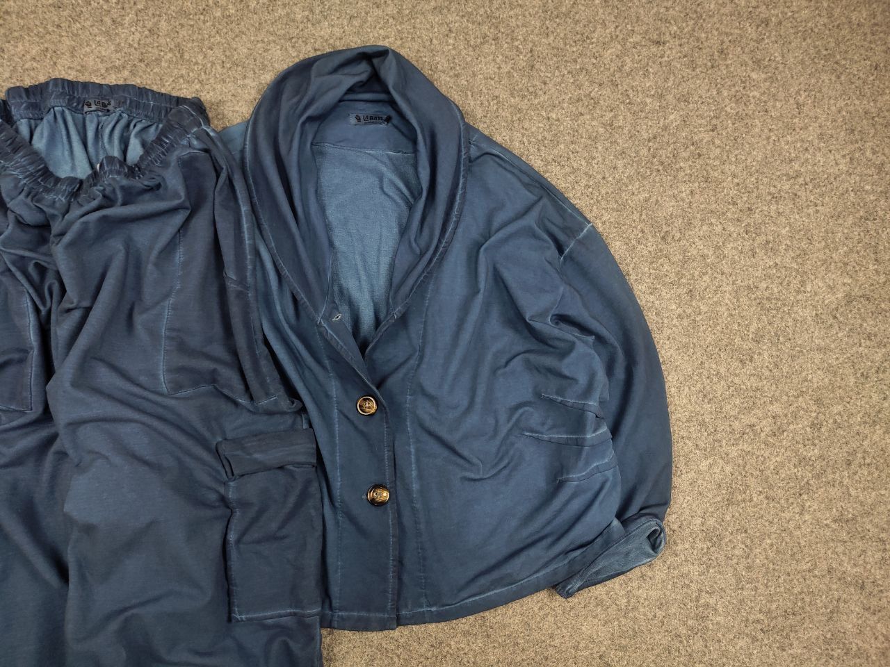 Japanese Brand La Bass Germany Design Blue Cargo Baggy Suit Pants Jacket Size L / US 10 / IT 46 - 4 Thumbnail