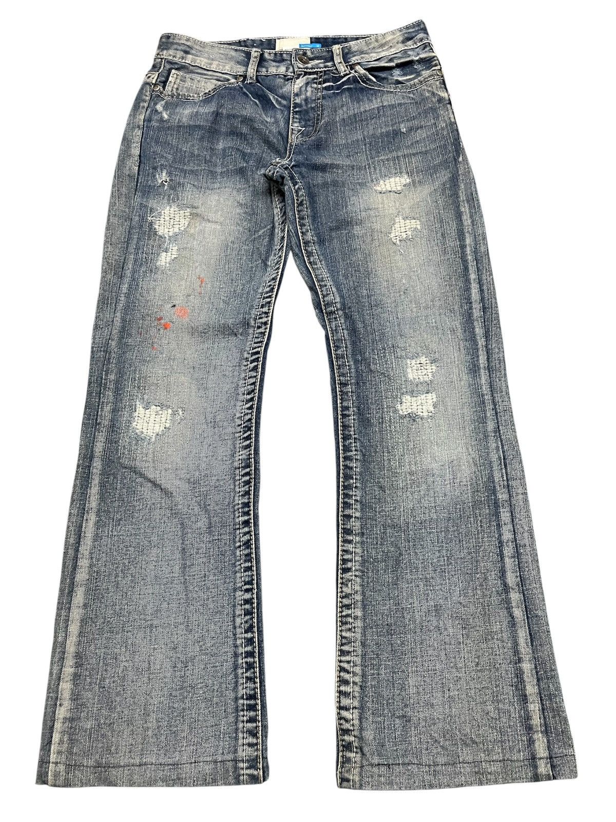 Blue Blue Japan 💥Urban Heritage FLARE Bootcut Distressed Jeans Size US 30 / EU 46 - 1 Thumbnail