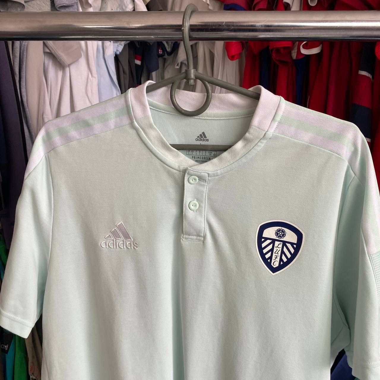 Adidas × Vintage Vintage Adidas Leeds United 2021 Small logo basic jersey Size US L / EU 52-54 / 3 - 2 Thumbnail
