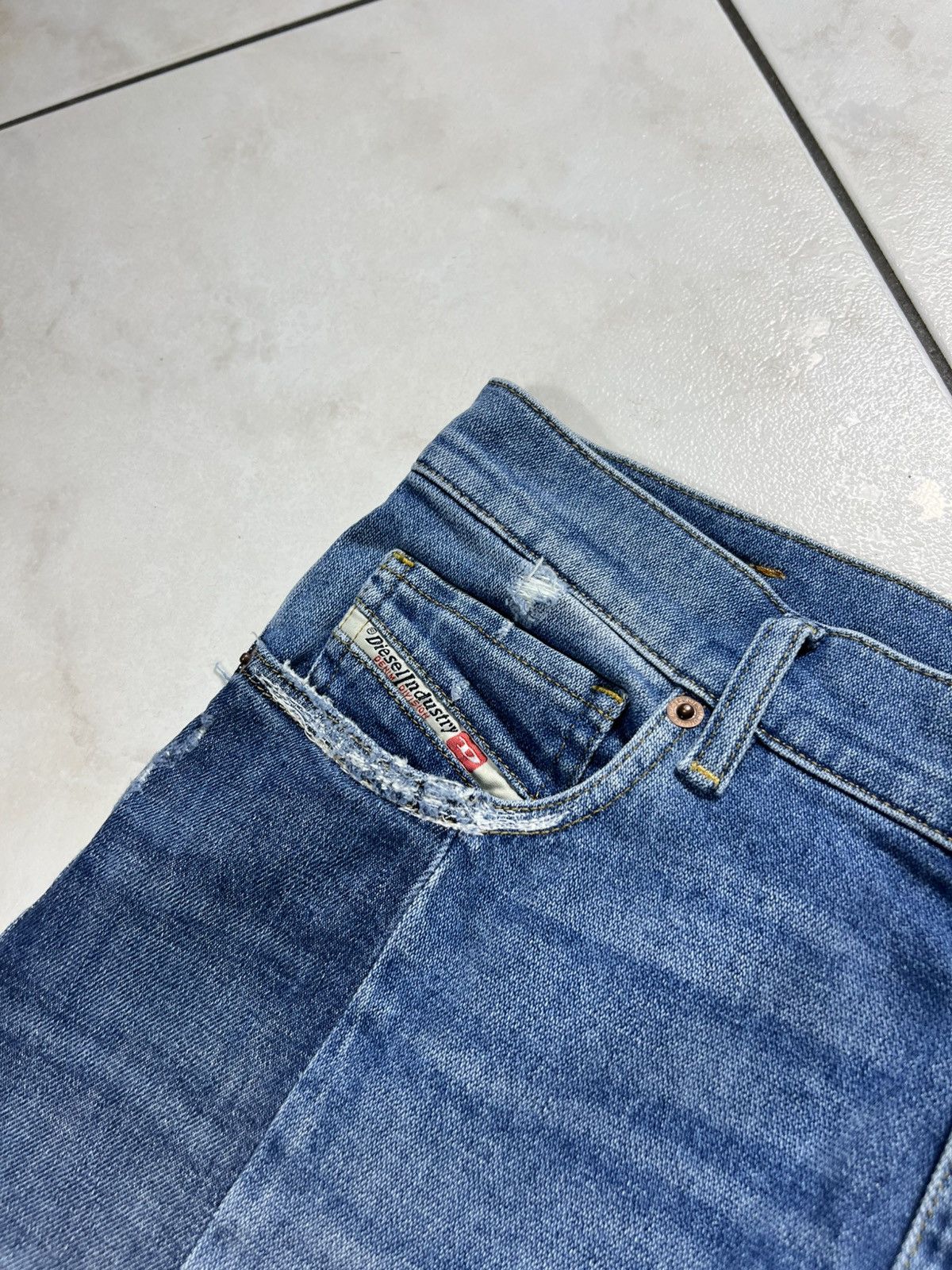 Diesel Diesel Widee-x baggy denim jeans pants wide patchwork washed Size 30" / US 8 / IT 44 - 8 Thumbnail