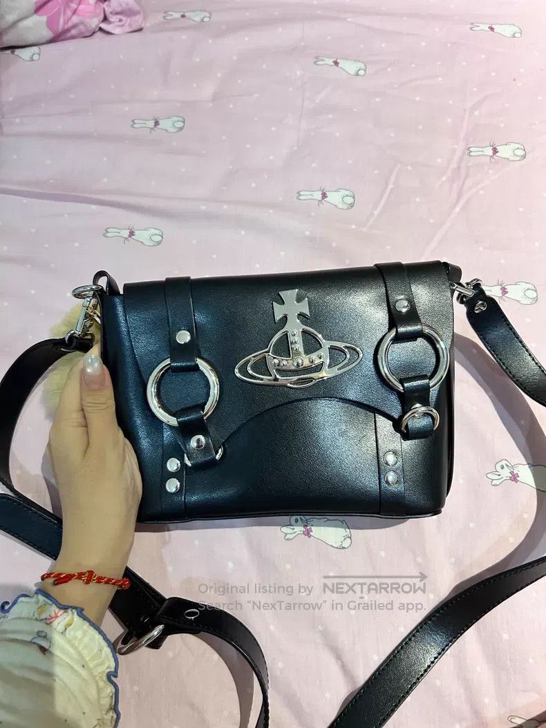 Vivienne Westwood Vivienne Westwood size os Black Crossbody Bag, Cowhide Mate Size ONE SIZE - 1 Thumbnail