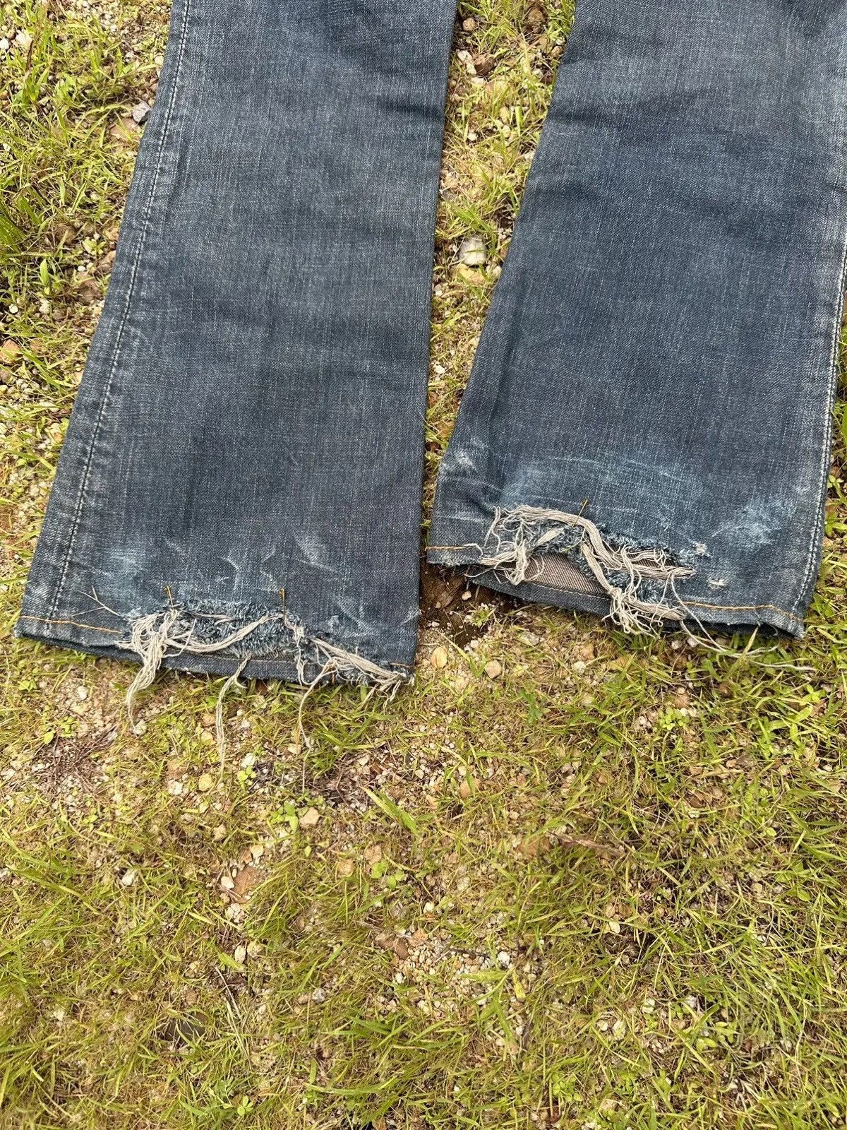 Cherokee CHEKORE JAPANESE BRAND DENIM RIPPED FLARED JEANS PANTS Size US 29 - 13 Thumbnail
