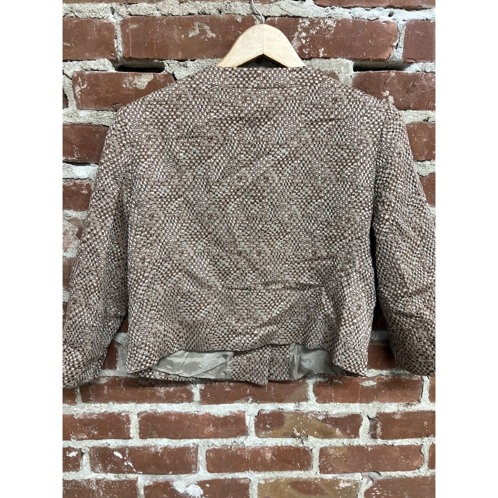 Vintage Lafayette 148 New York Jacket Women's 8 Viscose Blend Brown Evening Jacket size 8 Women Size M / US 6-8 / IT 42-44 - 3 Thumbnail