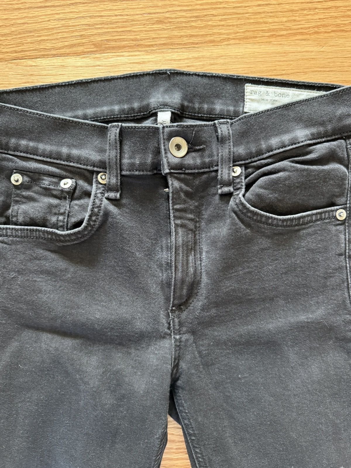 Rag & Bone Rag & Bone Raw Hem Ankle Skinny Denim Jeans 27W Black Size 27" / US 4 / IT 40 - 3 Thumbnail