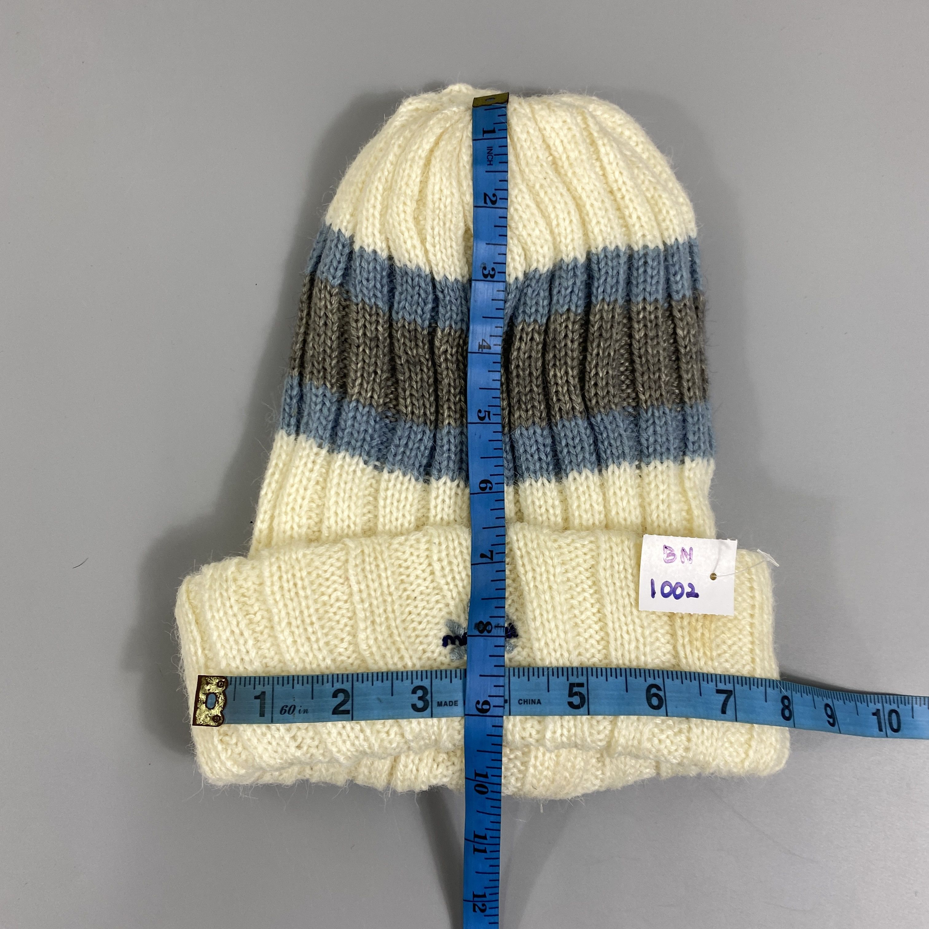 Japanese Brand Striped Snow Cap Beanie Hat -BN1002 Size ONE SIZE - 5 Thumbnail