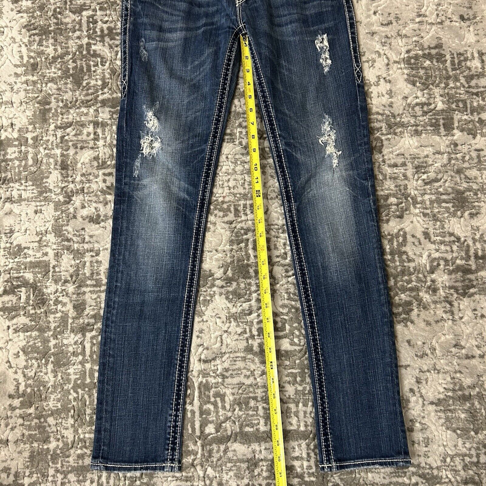 Rock Revival Rock Revival Christina Skinny Jeans Distressed Women’s Sz 28 Size 28" / US 6 / IT 42 - 14 Thumbnail