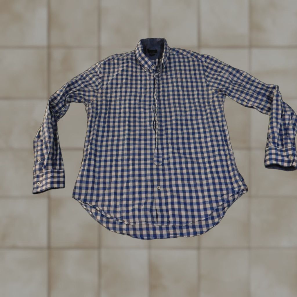Zara Zara Shirt Mens Large Blue Plaid Button-Up Casual Button-Down Collar Classic Size US L / EU 52-54 / 3 - 1 Thumbnail